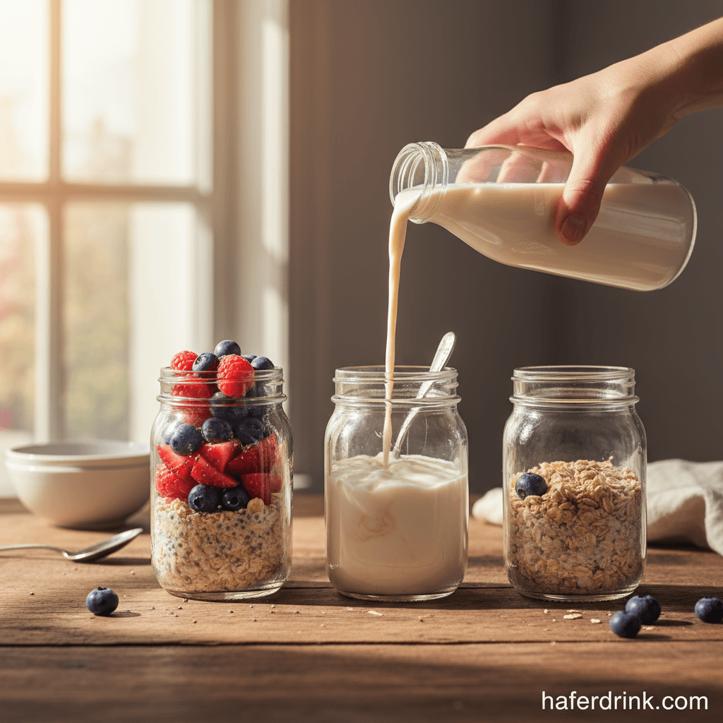 Overnight Oats mit Haferdrink – Baukasten für jeden Morgen