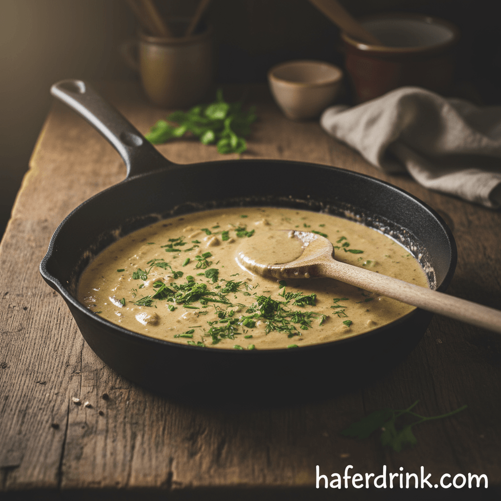 Haferdrink für herzhafte Gerichte – cremig ohne Sahne